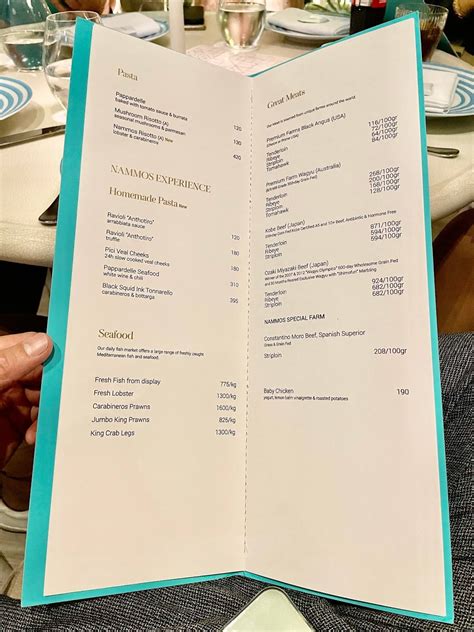 nammos dubai menu prices.